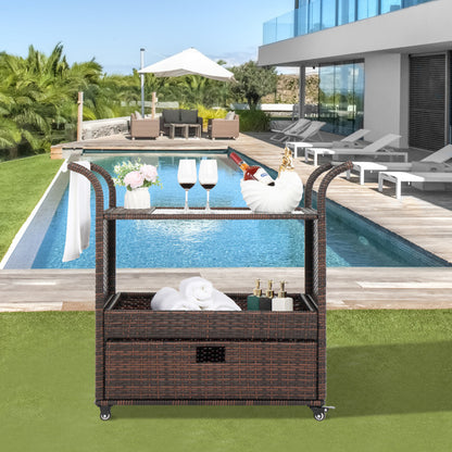 Viva Capella Rattan Serving Trolley