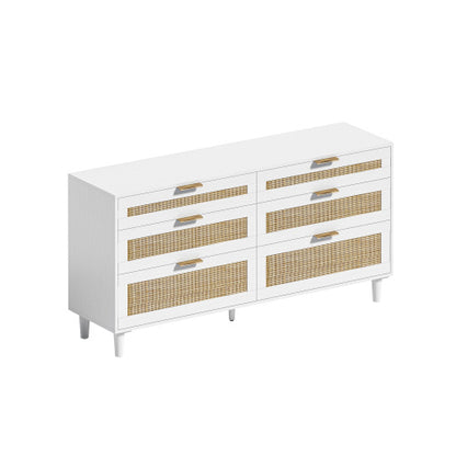 Viva Elite Rattan 6-Drawer Dresser – Where Natural Texture Meets Modern Function