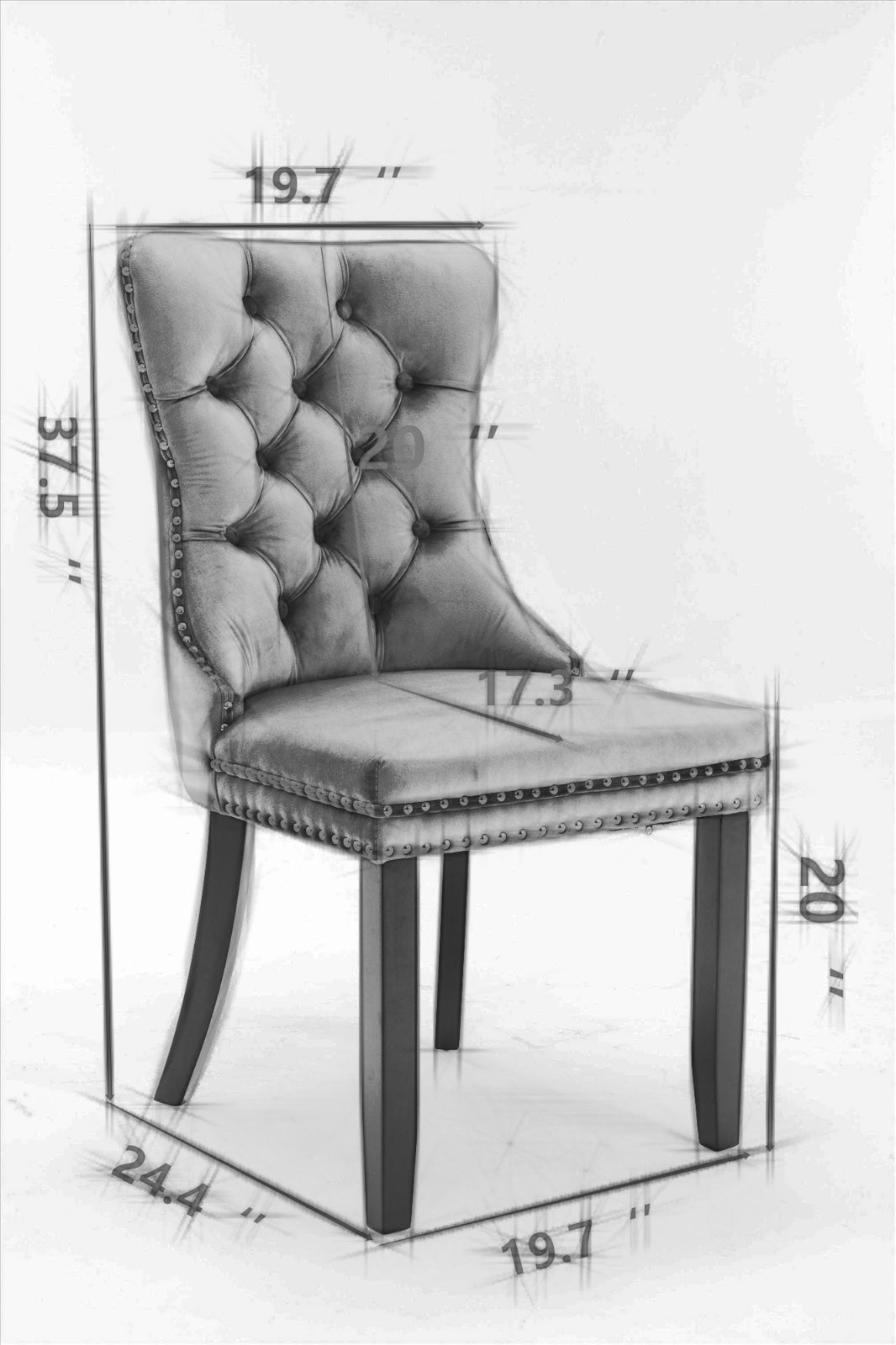 Viva Lumière Tufted Velvet Chair