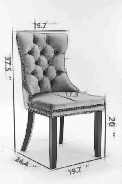 Viva Lumière Tufted Velvet Chair