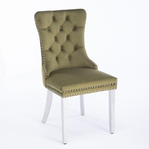 Viva Aurelia Tufted Velvet Dining Chairs (Set of 2)
