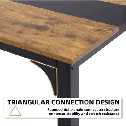 Black Brown 79.5-Inch Computer Desk | Viva Meridian