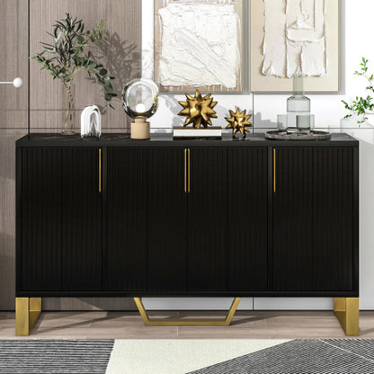 Black 4-Door Sideboard | Viva Meridian