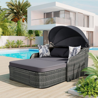 Viva Smart Living Collection: 79.9" Double Sunbed with Canopy