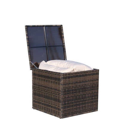 Brown Wicker Patio Storage Box | Viva Aria
