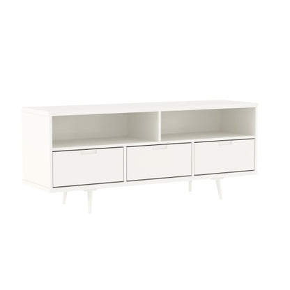 White 3-Drawer Mid-Century TV Console | Viva Étoile