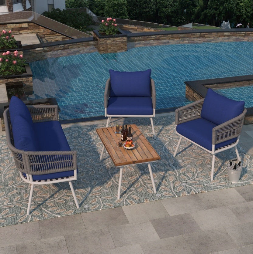 Viva Alfresco Living Collection: Amalfi Boho Rope Conversation Set