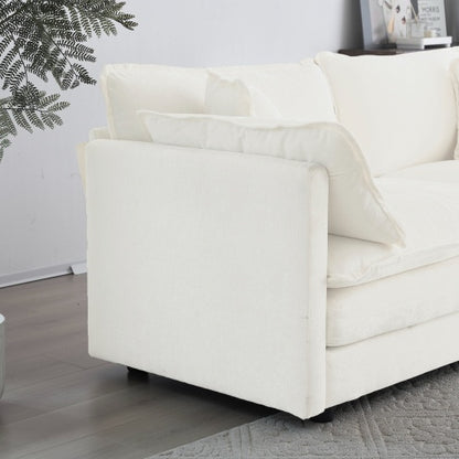 White Upholstered Loveseat Sofa | Viva Aurora