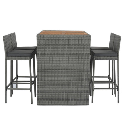 Viva Outdoor Collection: 5-Piece Wicker Patio Bar Set