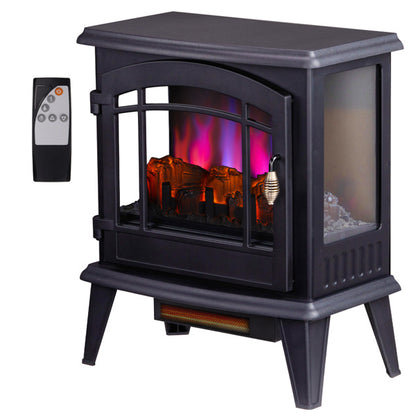 electric fireplace in a modern home setting