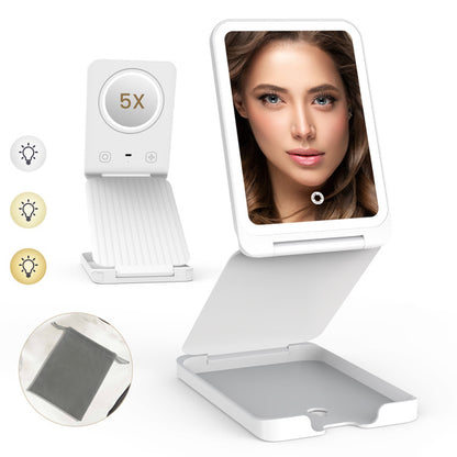 Travel Makeup Mirror with Lights – Compact, Portable & Elegant