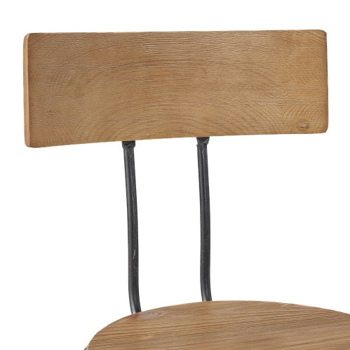 Viva Elite Adjustable Swivel Bar Stool with Fir Wood Seat