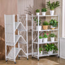 Viva Essentials Collection: 5-Layer White Foldable Metal Storage Rack
