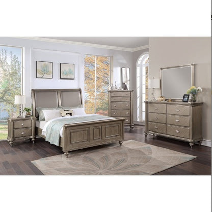 Viva Elite Champagne Silver Dresser with Mirror - Antique Elegance