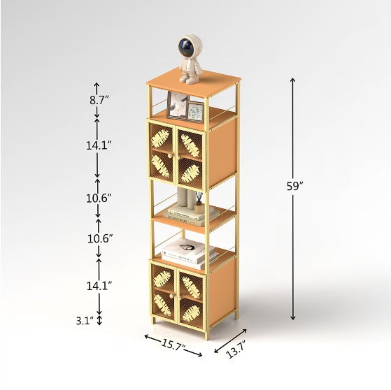 Viva Noir Collection: Viva Noir Slim Freestanding Tall Lockers