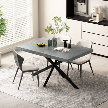 dining table with a polished dining surface