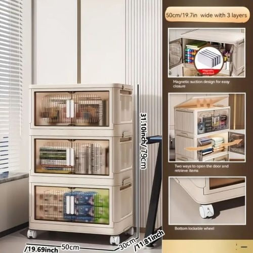 Viva Smart Living Collection: Collapsible Storage Bins Cabinet