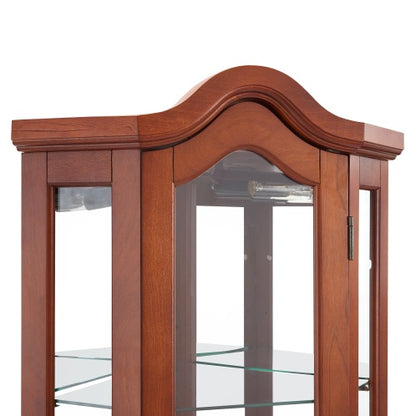 Viva Aria Illuminated Corner Curio Cabinet