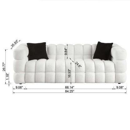 Viva Marshmallow Edition – 84.3" White Bouclé Sofa
