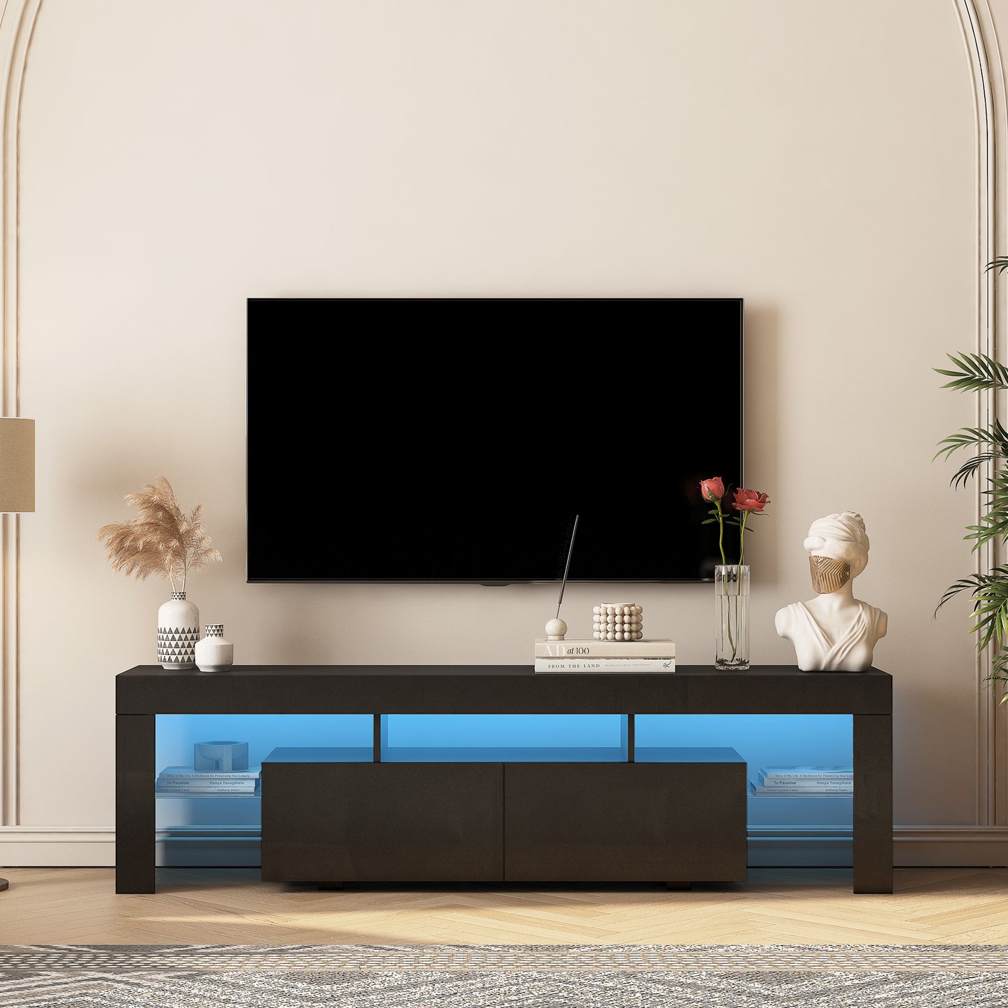 Viva Lumière Collection: The Polaris Noir LED TV Console