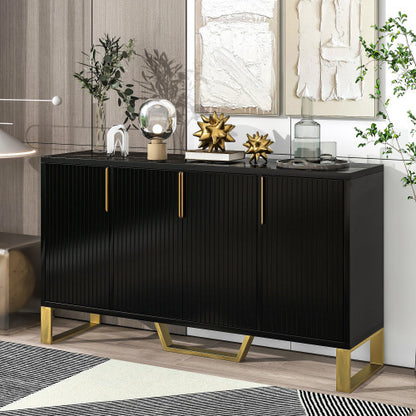 Black 4-Door Sideboard | Viva Meridian
