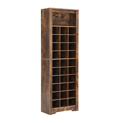 Rustic Brown Tall Shoe Cabinet Console | Viva