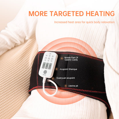 Fast Electric Heating Pad for Waist and Abdomen | Vibratory Massage Mode for Ultimate Relief