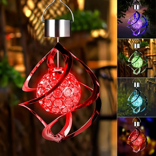 Vintage-Inspired Solar Wind Spinner & LED Chime - Elegant Outdoor Decor for Home & Garden