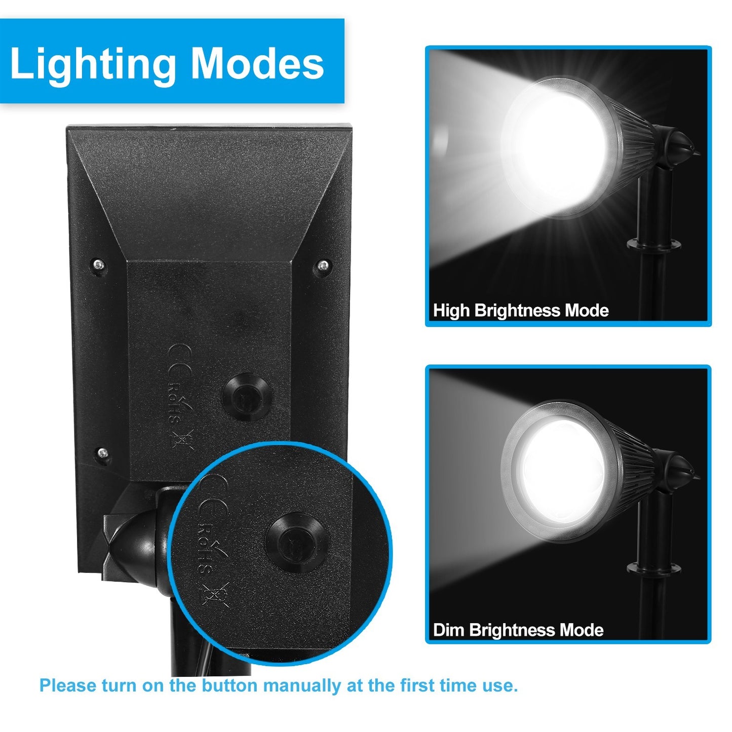 Viva Elite Solar Adjustable Spotlight - Dusk-to-Dawn Landscape Accent