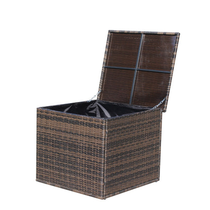 Brown Wicker Patio Storage Box | Viva Aria