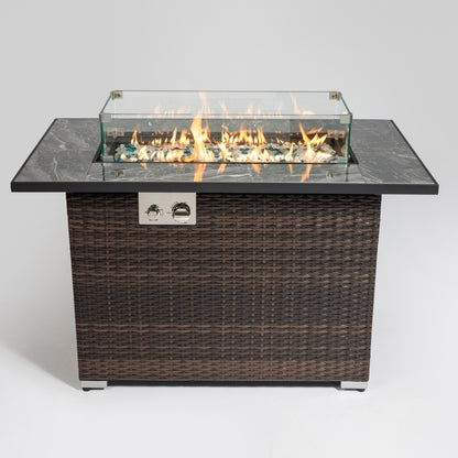 outdoor fire pit table for organized daily routines