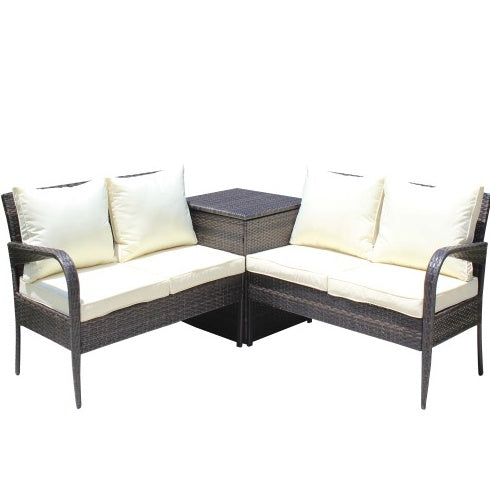 Viva Capri 3-Piece Patio Sectional with Storage – Effortless Sophistication for Urban Outdoor Living