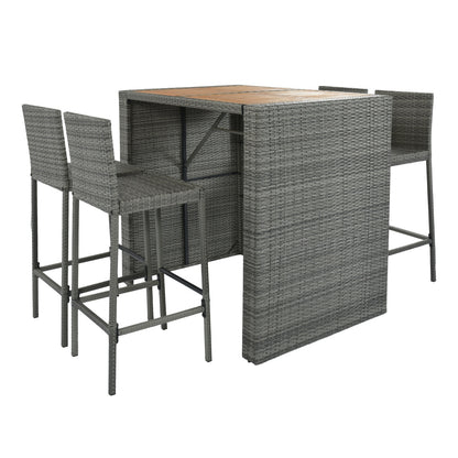 Viva Outdoor Collection: 5-Piece Wicker Patio Bar Set