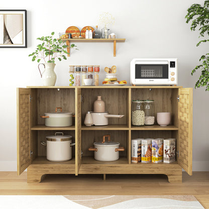 Wood-Finish 3-Door Storage Cabinet | Viva