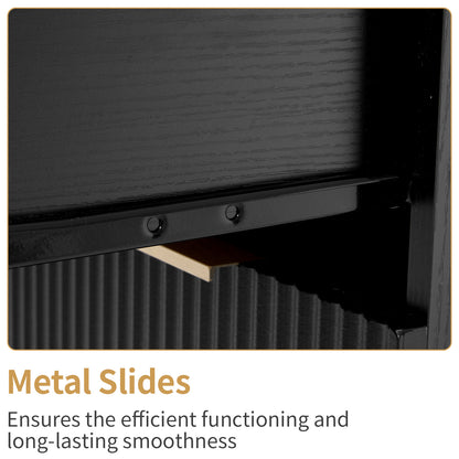 Viva Wave Noir Bedside Cabinet