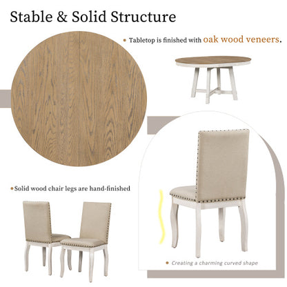 The Viva 5-Piece Farmhouse Dining Set – Where Rustic Charm Meets Urban Sophistication