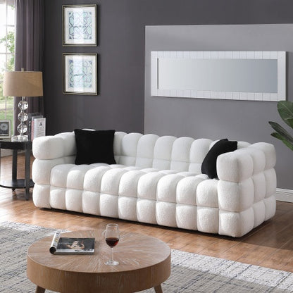 Viva Marshmallow Edition – 84.3" White Bouclé Sofa