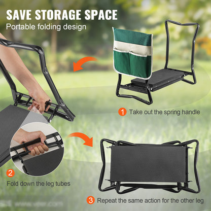 Green Folding Garden Kneeler & Seat | Viva