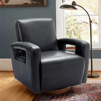 Swivel Accent Chair – Brown & Dark Brown | Viva