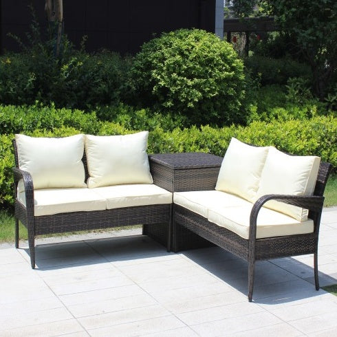 Viva Capri 3-Piece Patio Sectional with Storage – Effortless Sophistication for Urban Outdoor Living