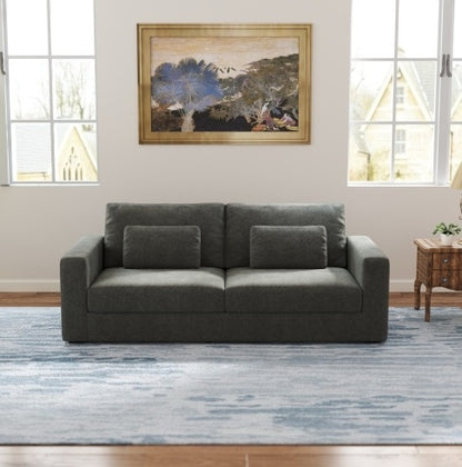 Pewter 3-Seater Upholstered Sofa | Viva
