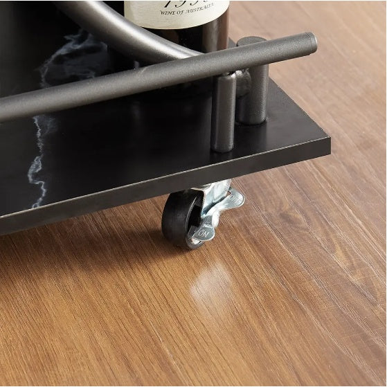 Viva Noir Bar Cart – A Rolling Statement of Sophisticated Entertaining