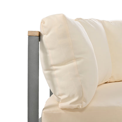 Beige 4-Piece Outdoor Courtyard Conversation Set | Viva Metro