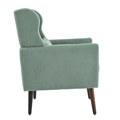 Light Green Teddy Upholstered Accent Chair | Viva Cozy Luxe
