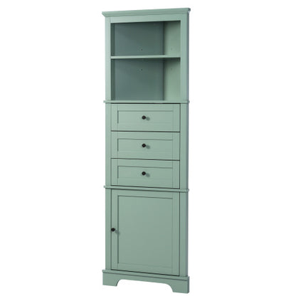 Green Triangular Tall Storage Cabinet | Viva Émeraude