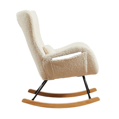 Viva Elite Modern Nursery Rocking Chair - High-Back Comfort with Premium Fabric