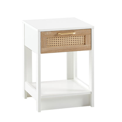 Viva Elite White Rattan Nightstand – The Future of Coastal Elegance