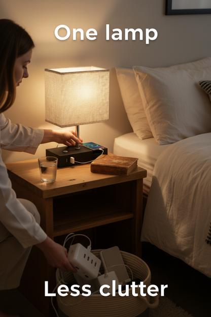Viva Elite Smart Charging Bedside Lamp with Dual USB Ports