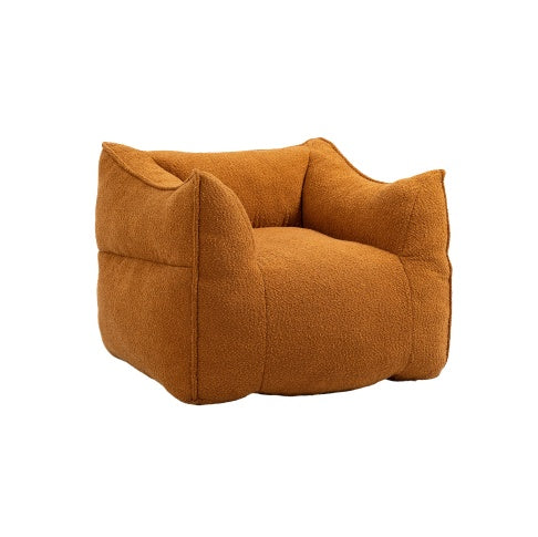 Orange High-Back Bean Bag Chair & Ottoman | Viva Celeste