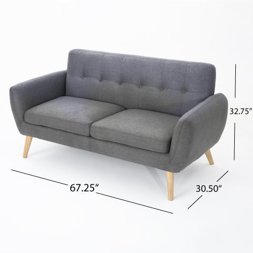 Viva Aria Waffle-Tufted Loveseat